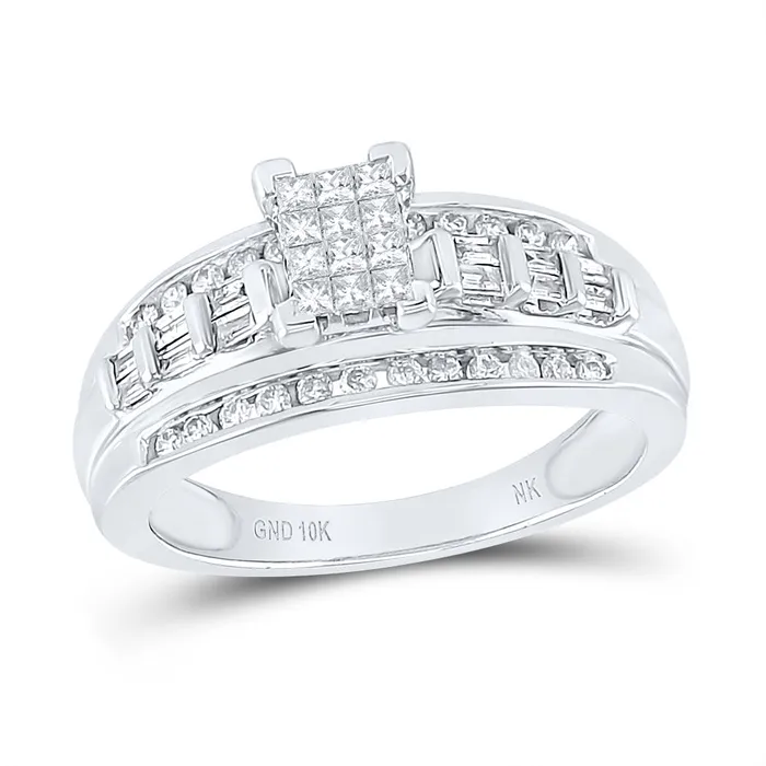 10Kt White Gold 12CtDia Nk Fashion Ring S5 363 grams GND Rings