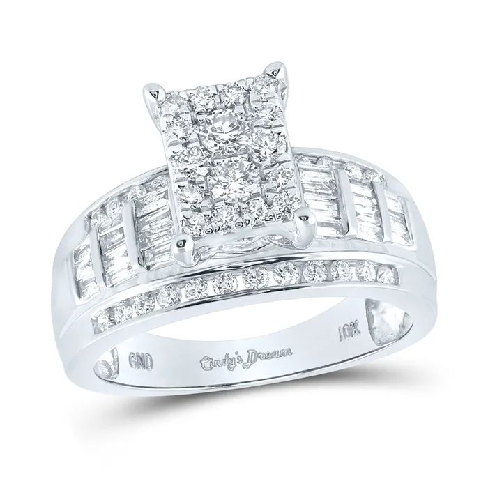 10Kt White Gold 78CtwDia Cindy RingS6 579 grams GND Rings