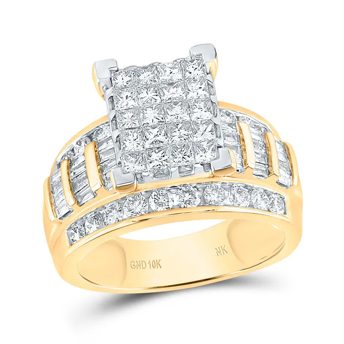10Kt Yellow Gold 2 CtwDia Nk Fashion Ring S6 69 grams GND Rings