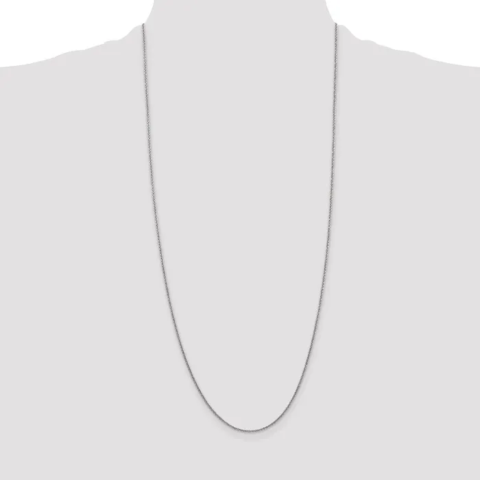 14k WG 14mm Round Open Link Cable Chain 222 grams Qgold Rings 14k WG 14mm Round Open Link Cable Chain 222 grams Qgold Rings