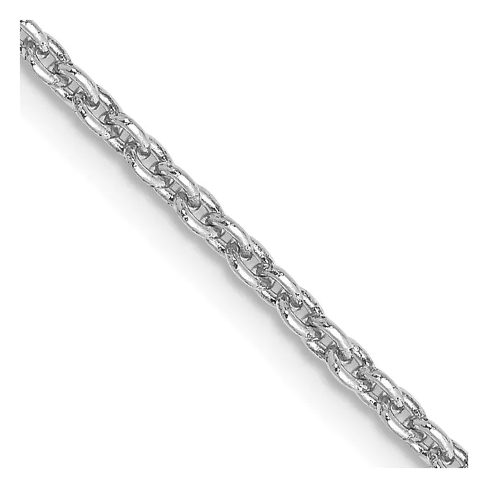 14k WG 2mm Round Open Link Cable Chain 372 grams Qgold Rings