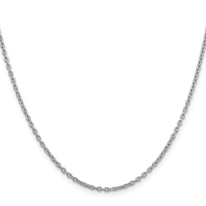 14k WG 2mm Round Open Link Cable Chain 372 grams Qgold Rings 14k WG 2mm Round Open Link Cable Chain 372 grams Qgold Rings