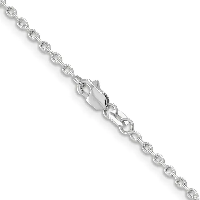14k WG 2mm Round Open Link Cable Chain 372 grams Qgold Rings 14k WG 2mm Round Open Link Cable Chain 372 grams Qgold Rings