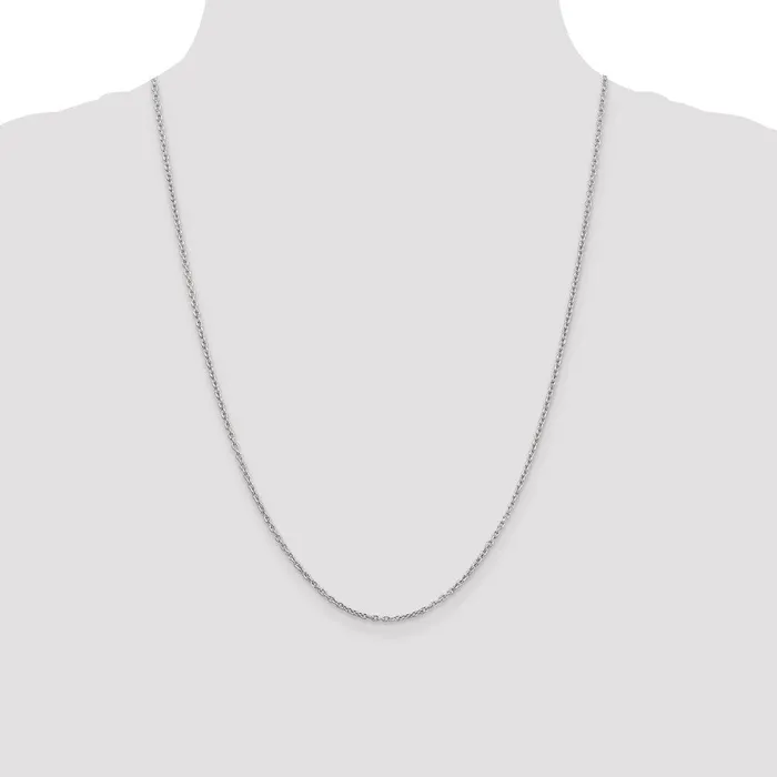 14k WG 2mm Round Open Link Cable Chain 372 grams Qgold Rings 14k WG 2mm Round Open Link Cable Chain 372 grams Qgold Rings