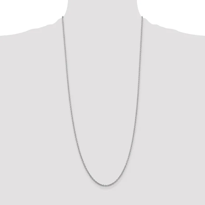 14k WG 2mm Round Open Link Cable Chain 372 grams Qgold Rings 14k WG 2mm Round Open Link Cable Chain 372 grams Qgold Rings