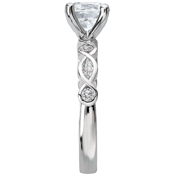 14K White Gold Classic SemiMount Romance Collection Wedding Ring Romance Rings 14K White Gold Classic SemiMount Romance Collection Wedding Ring Romance Rings