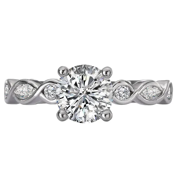 14K White Gold Classic SemiMount Romance Collection Wedding Ring Romance Rings 14K White Gold Classic SemiMount Romance Collection Wedding Ring Romance Rings