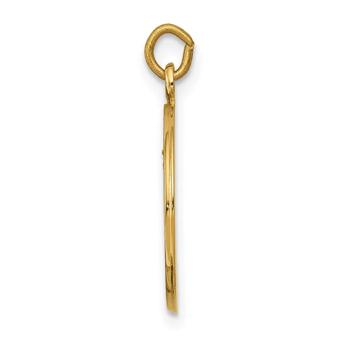 14k Yellow Gold 15 mm Our Lady of Mount Carmel Medal Charm 119 grams Qgold Charm Necklaces