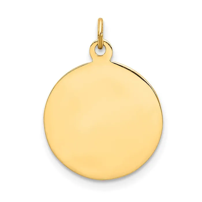 14k Yellow Gold 15 mm Our Lady of Mount Carmel Medal Charm 119 grams Qgold Charm Necklaces