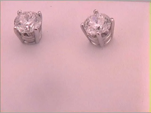 14Kt White Gold 1 Ct Si3 Basket Mounting Stud Solitaire Earring 055 grams GND Earrings 14Kt White Gold 1 Ct Si3 Basket Mounting Stud Solitaire Earring 055 grams GND Earrings