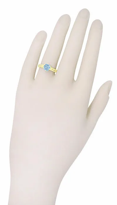 18 Karat Yellow Gold Art Deco Scrolls Filigree Crown 1 Carat Aquamarine Engraved Engagement Ring Antique Jewelry Mall Rings 18 Karat Yellow Gold Art Deco Scrolls Filigree Crown 1 Carat Aquamarine Engraved Engagement Ring Antique Jewelry Mall Rings