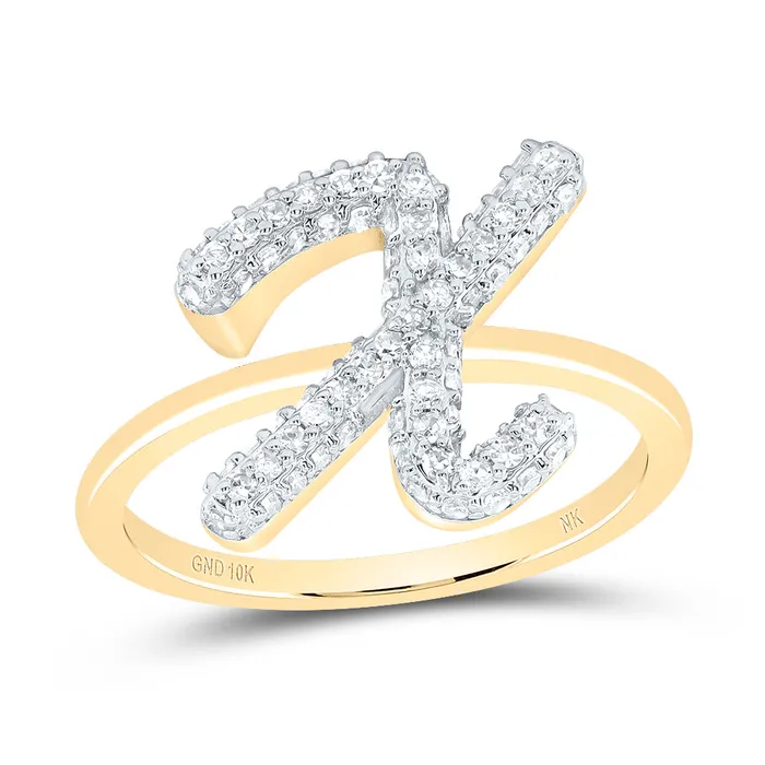 38CtwDia Nk Fashion Initial X Ring 273 grams GND Rings