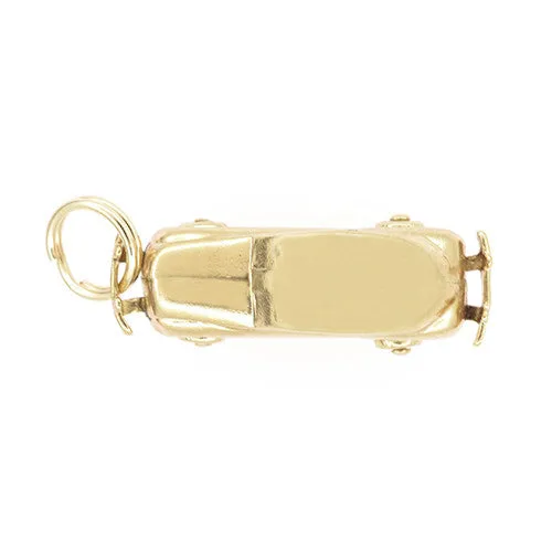 Antique Jewelry Mall Charm Necklaces Vintage Movable 1940s Car Charm in 14K Yellow Gold