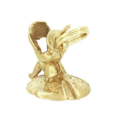 Antique Jewelry Mall Earrings Little Gnome on a Mushroom Charm in 14 Karat Gold Yellow or White Gold Antique Jewelry Mall Earrings Little Gnome on a Mushroom Charm in 14 Karat Gold Yellow or White Gold
