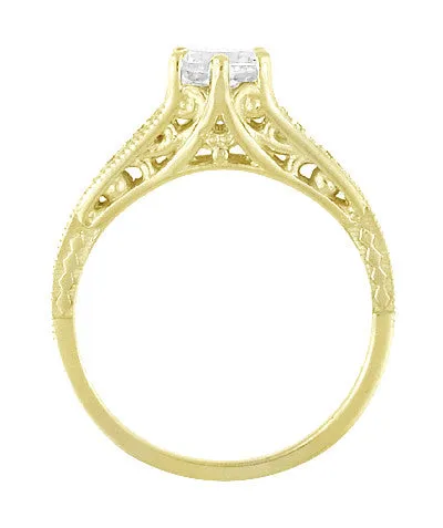 Antique Jewelry Mall Rings 14K Yellow Gold Filigree Art Deco Vintage Style Diamond Engagement Ring 34 Carat Antique Jewelry Mall Rings 14K Yellow Gold Filigree Art Deco Vintage Style Diamond Engagement Ring 34 Carat