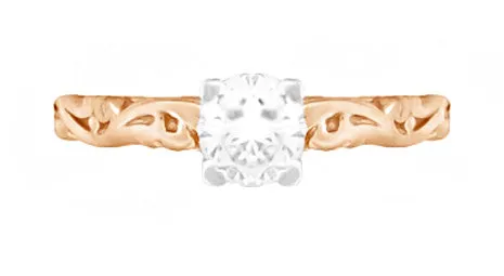Antique Jewelry Mall Rings Art Deco 14 Karat Rose Gold Sculptural Scrolls White Sapphire Solitaire Engagement Ring Antique Jewelry Mall Rings Art Deco 14 Karat Rose Gold Sculptural Scrolls White Sapphire Solitaire Engagement Ring