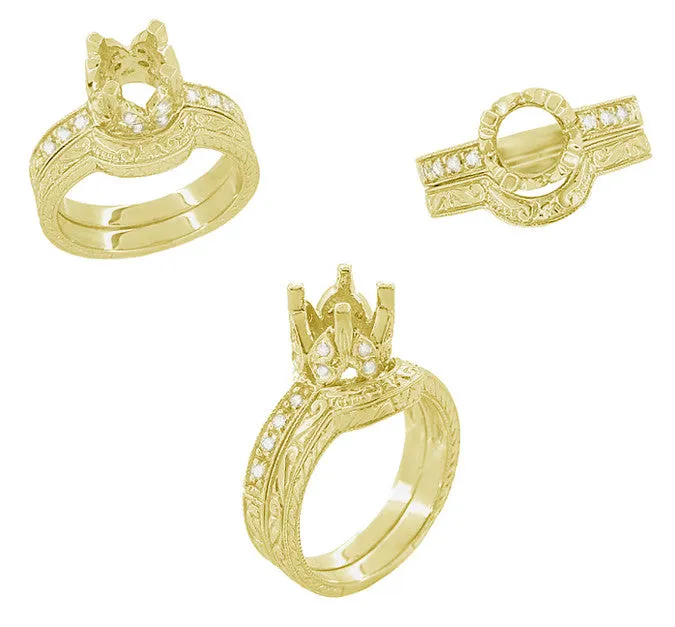 Antique Jewelry Mall Rings Art Deco Engraved Scrolls and Wheat Curved Wedding Band in 18 Karat Yellow Gold Antique Jewelry Mall Rings Art Deco Engraved Scrolls and Wheat Curved Wedding Band in 18 Karat Yellow Gold