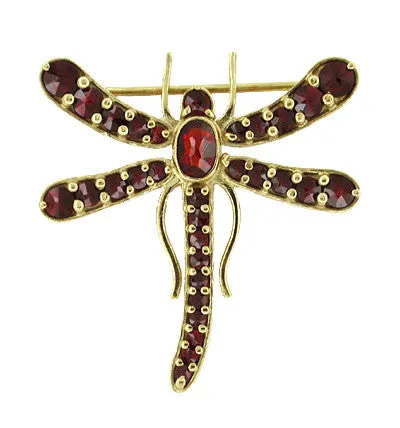 Antique Jewelry Mall Rings Bohemian Garnet Dragonfly Brooch in Sterling Silver Vermeil Antique Jewelry Mall Rings Bohemian Garnet Dragonfly Brooch in Sterling Silver Vermeil