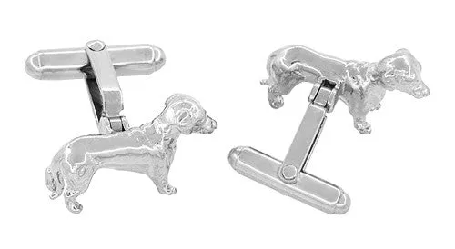 Antique Jewelry Mall Rings Dachshund Cufflinks in Sterling Silver Antique Jewelry Mall Rings Dachshund Cufflinks in Sterling Silver