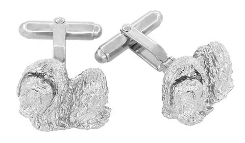 Antique Jewelry Mall Rings ShihTzu Cufflinks in Sterling Silver Antique Jewelry Mall Rings ShihTzu Cufflinks in Sterling Silver