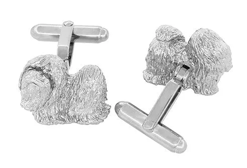 Antique Jewelry Mall Rings ShihTzu Cufflinks in Sterling Silver Antique Jewelry Mall Rings ShihTzu Cufflinks in Sterling Silver