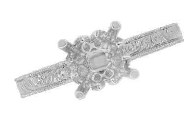 Art Deco 150 175 Carat Crown Filigree Scrolls Engagement Ring Setting in Palladium Antique Jewelry Mall Rings Art Deco 150 175 Carat Crown Filigree Scrolls Engagement Ring Setting in Palladium Antique Jewelry Mall Rings