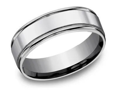 Benchmark Rings Benchmark 7mm Tantalum Comfort Fit Wedding Band High Polish with Round Edges Benchmark Rings Benchmark 7mm Tantalum Comfort Fit Wedding Band High Polish with Round Edges