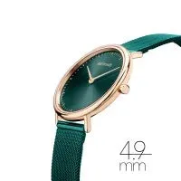 Bering Time Rings Ladies Classic Watch with Milanese Band in Teal