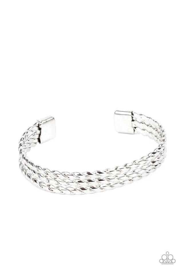 Bracelets Paparazzi Accessories Line of Scrimmage Silver Urban Cuff Bracelet Paparazzi Bracelets Paparazzi Accessories Line of Scrimmage Silver Urban Cuff Bracelet Paparazzi