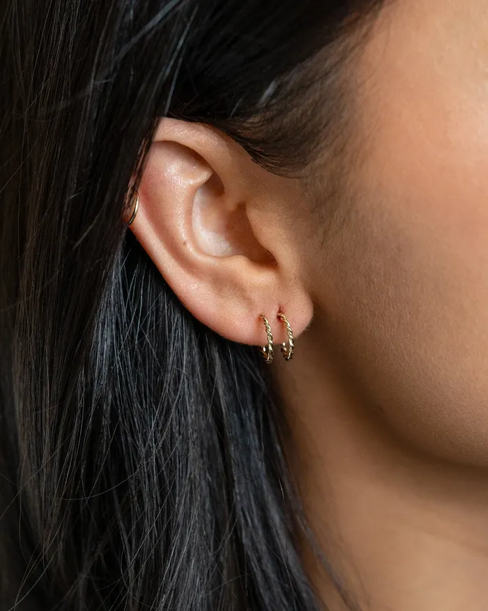 Carla Nancy B Earrings Double Twist Hoop Earrings by Carla Nancy B