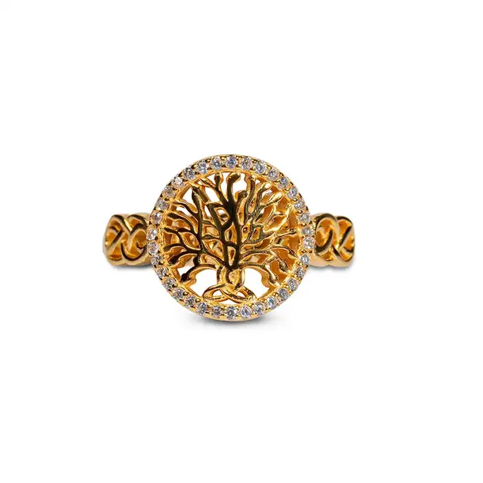 Celtic Tree of Life 18K Yellow Gold Diamond Ring Celtic Knot Jewellery Rings Celtic Tree of Life 18K Yellow Gold Diamond Ring Celtic Knot Jewellery Rings