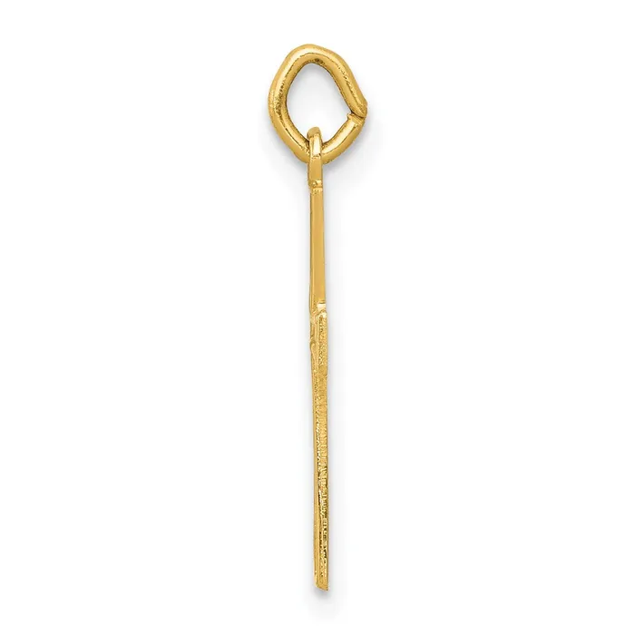 Charm Necklaces 14k Yellow Gold 105 mm Cross Charm Qgold