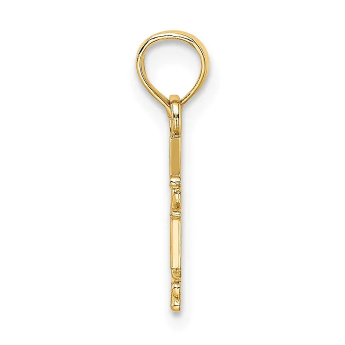 Charm Necklaces Qgold 14k Yellow Gold 1057 mm RN Caduceus Charm 055 grams Charm Necklaces Qgold 14k Yellow Gold 1057 mm RN Caduceus Charm 055 grams