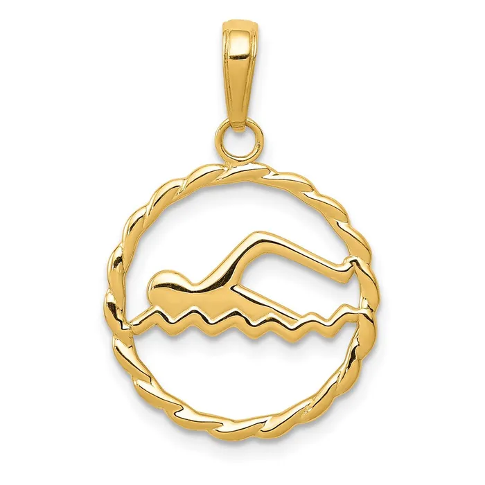 Charm Necklaces Qgold 14k Yellow Gold 16 mm ng Charm 097 grams