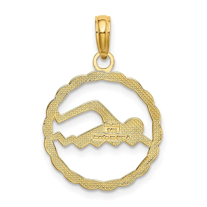 Charm Necklaces Qgold 14k Yellow Gold 16 mm ng Charm 097 grams Charm Necklaces Qgold 14k Yellow Gold 16 mm ng Charm 097 grams