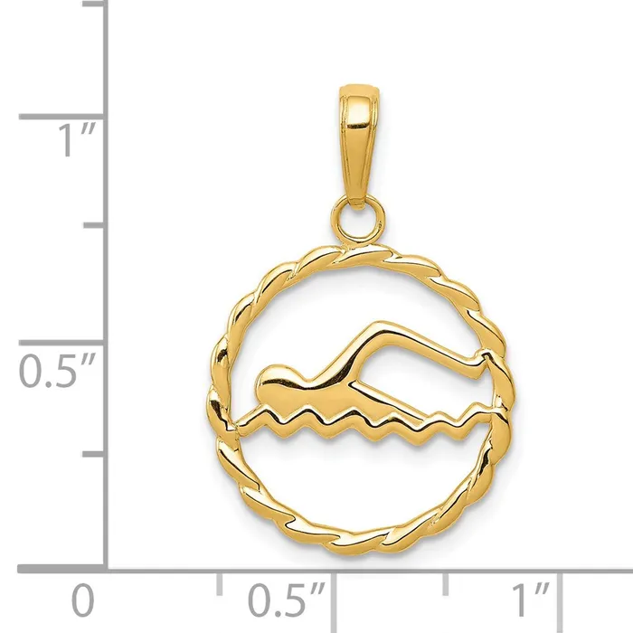 Charm Necklaces Qgold 14k Yellow Gold 16 mm ng Charm 097 grams Charm Necklaces Qgold 14k Yellow Gold 16 mm ng Charm 097 grams