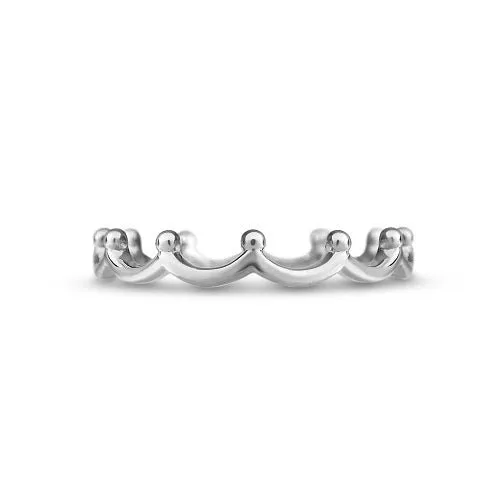 CROWN STACKING RING IN WHITE GOLD Penwarden Fine Jewellery Rings