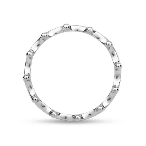 CROWN STACKING RING IN WHITE GOLD Penwarden Fine Jewellery Rings