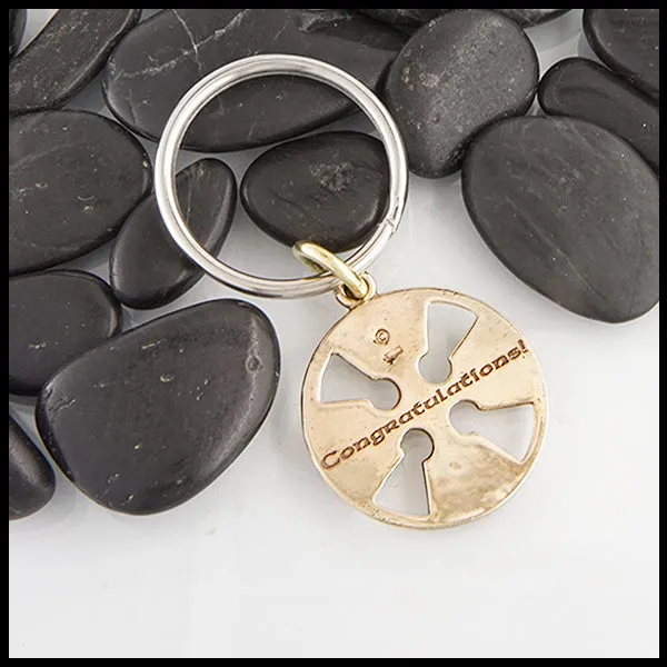 Customized Medallion Cross Key Ring Walker Metalsmiths Rings