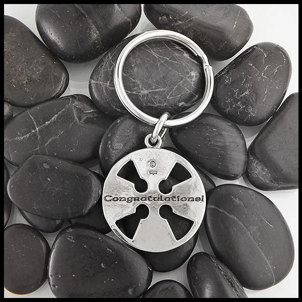 Customized Medallion Cross Key Ring Walker Metalsmiths Rings