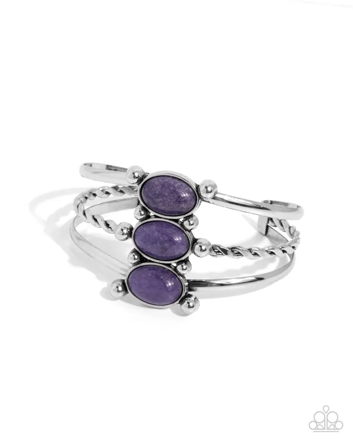 Extra Earthy Purple Stone Silver Cuff Bracelet Paparazzi Paparazzi Accessories Bracelets Extra Earthy Purple Stone Silver Cuff Bracelet Paparazzi Paparazzi Accessories Bracelets