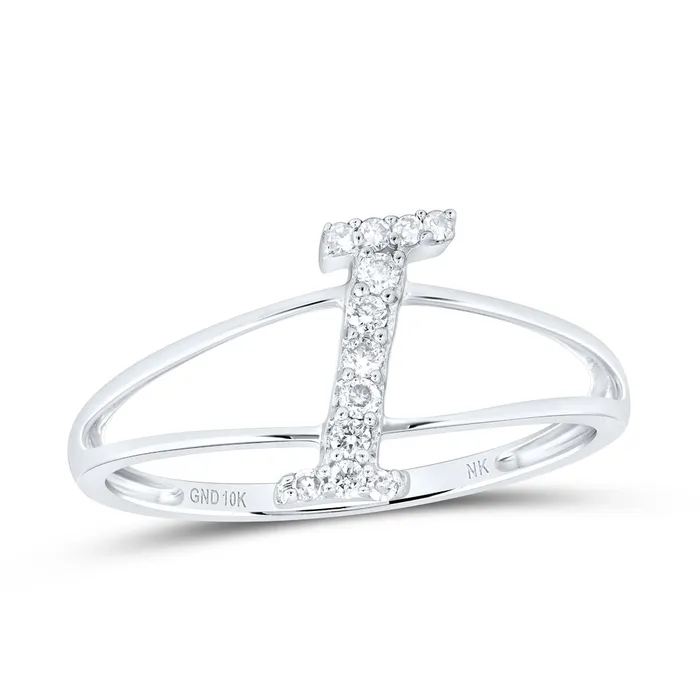 GND 110CtwNat Dia Nk Gift Initial I Ladies Ring 109 grams Rings