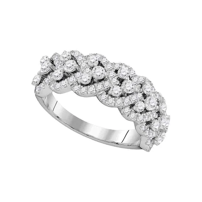 GND 14Kt White Gold 1 38Ctw Diamond Fashion High Ladies Wedding Band Ana M 367 grams Rings GND 14Kt White Gold 1 38Ctw Diamond Fashion High Ladies Wedding Band Ana M 367 grams Rings