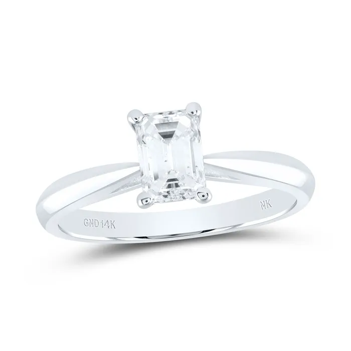 GND 34CtDia Si Ij Emerlad Solitaire Ring 261 grams Rings