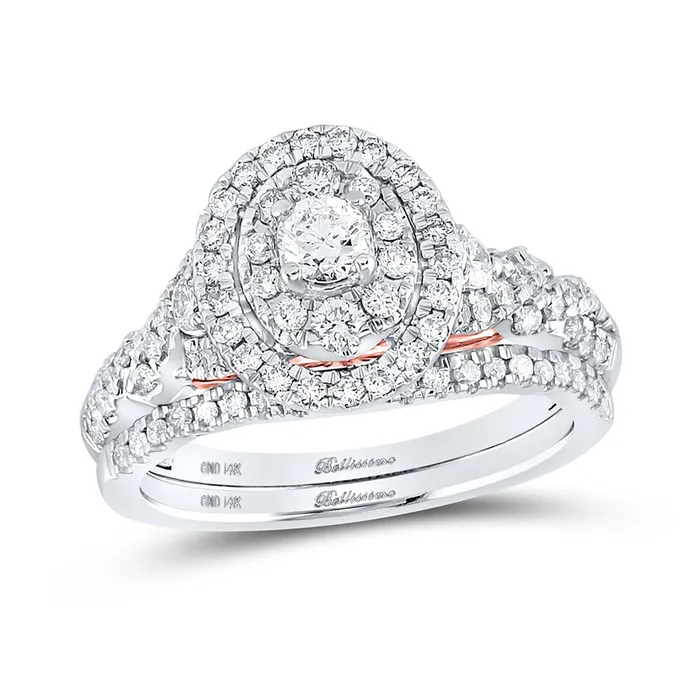 GND Gold Solitaire Bridal Wedding Ring Band Set 1 Cttw Round Natural Diamond Womens 699 grams Rings GND Gold Solitaire Bridal Wedding Ring Band Set 1 Cttw Round Natural Diamond Womens 699 grams Rings