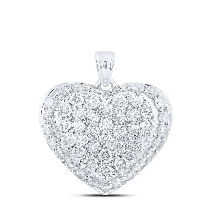 GND Necklaces 10Kt Gold 1 38CtwDia Nk Heart Pendant