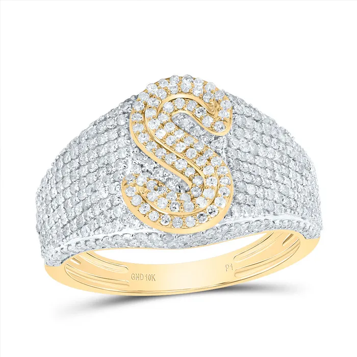 GND Rings 1 12CtwDia P1 Initial S Mens Ring 475 grams