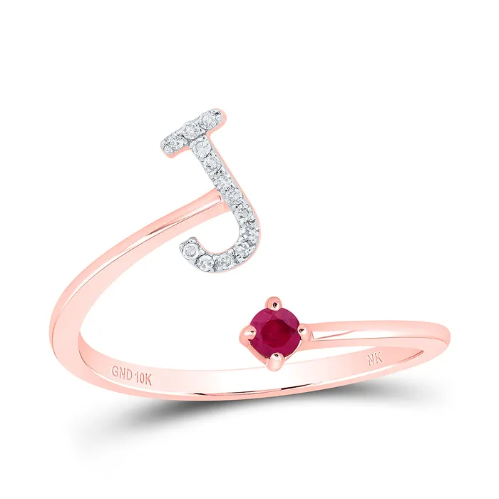GND Rings 120CtwNat Dia Nk 25Mm RdRu Nat Gem Initial J Ladies Ring 162 grams