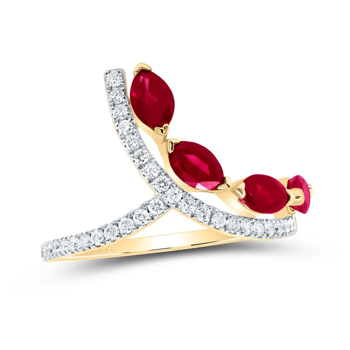 GND Rings 14CtwDia Ana M 1CtwMqRu Nat Gem Fashion Ring 199 grams