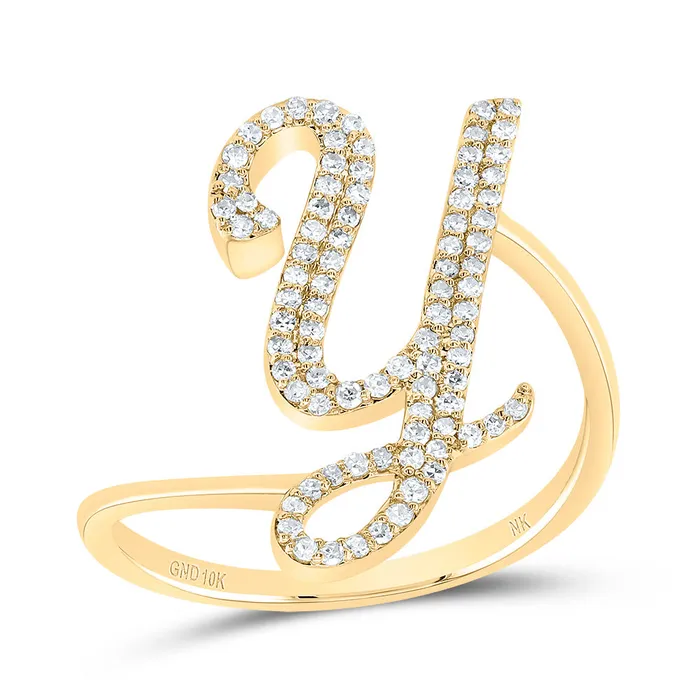 GND Rings 14CtwDia Nk Gift Initial Y Ring 206 grams